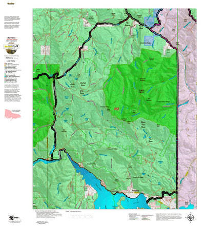 Montana HuntData LLC Mountain Goat Hunting District 362 Land Ownership Map digital map
