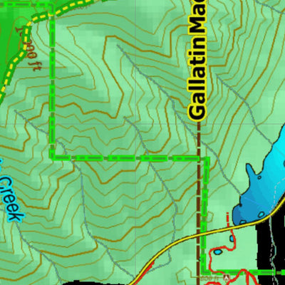 Montana HuntData LLC Mountain Goat Hunting District 362 Land Ownership Map digital map