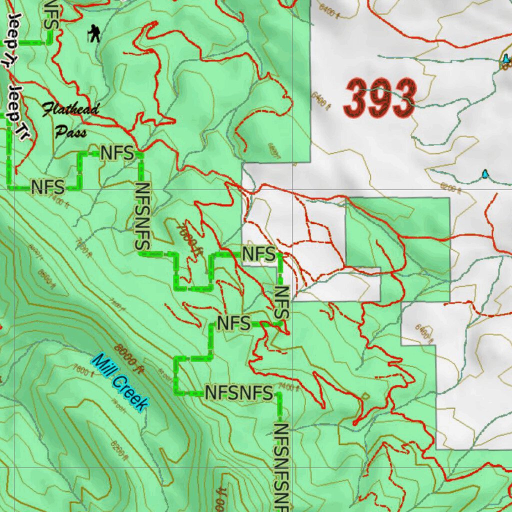 Mountain Goat Hunting District 393 Land Ownership Map by Montana ...