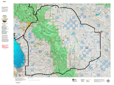 Montana HuntData LLC Mountain Goat Hunting District 453 Land Ownership Map digital map