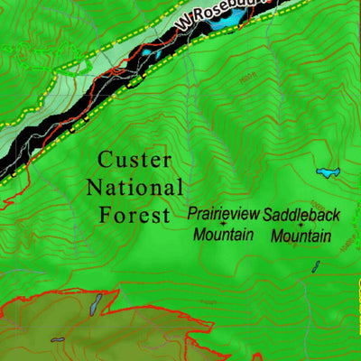 Montana HuntData LLC Mountain Goat Hunting District 518 Land Ownership Map digital map
