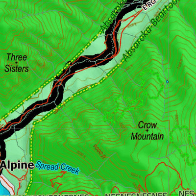 Montana HuntData LLC Mountain Goat Hunting District 518 Land Ownership Map digital map