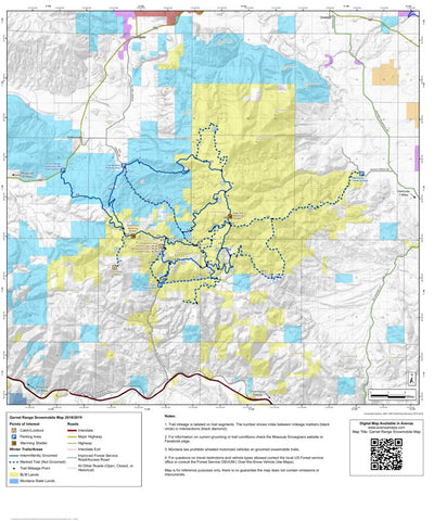 MontanaGPS Garnet Range Snowmobile Map digital map