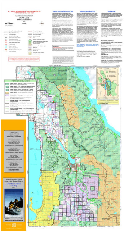 MontanaGPS Swan Lake Ranger District Snowmobile Map North Half digital map