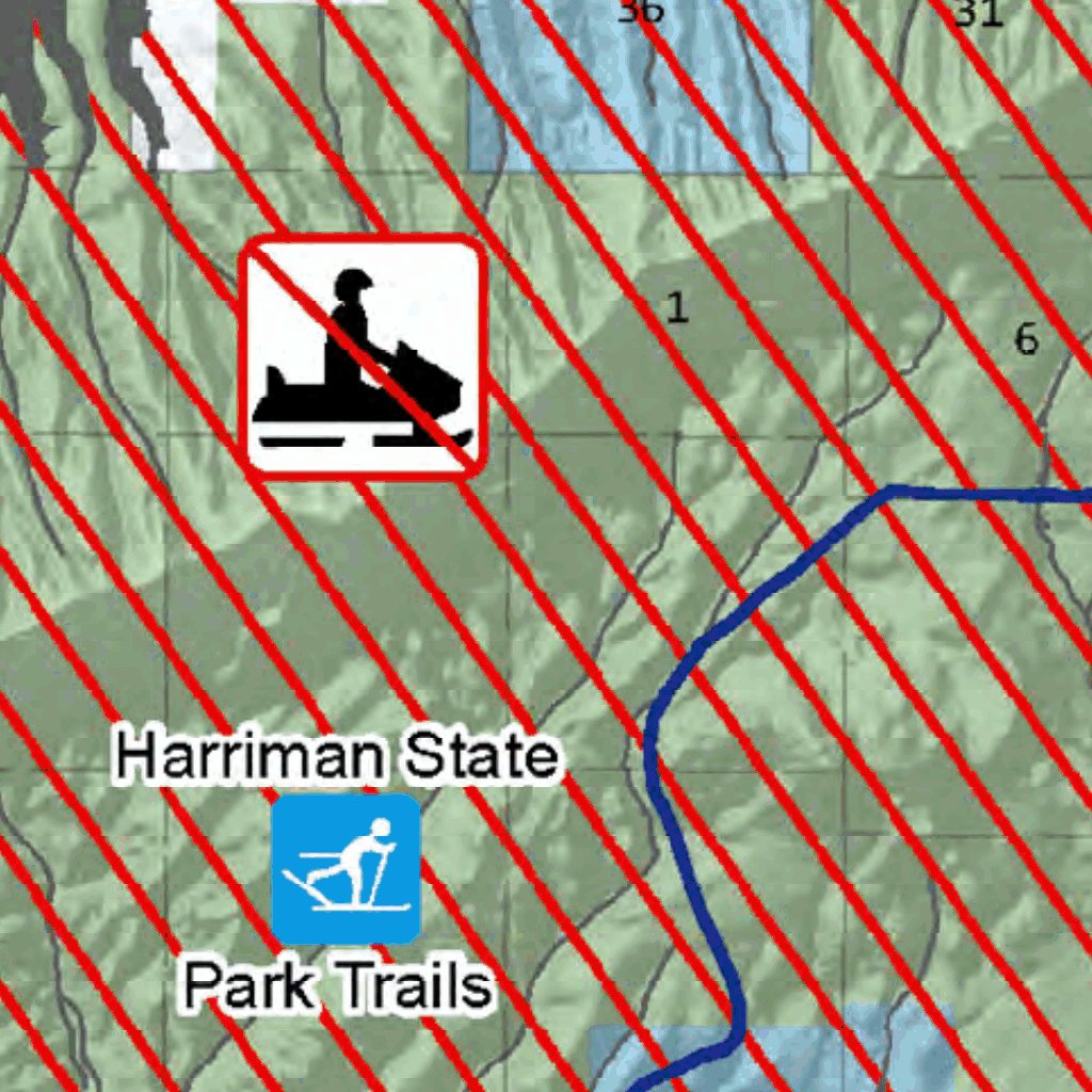 West Yellowstone Snowmobile Map (South Half) by MontanaGPS Avenza Maps
