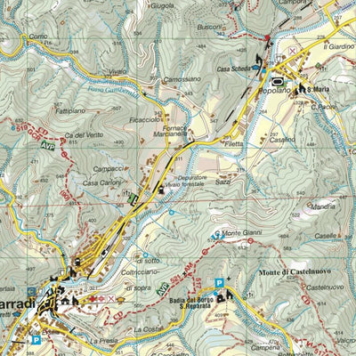 Monti editore 22 - Alta valle del Lamone digital map