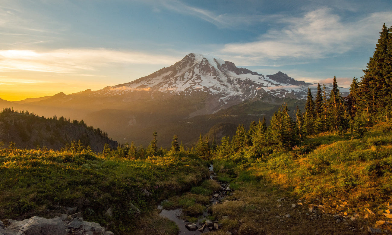 Mount Rainier at sunset 