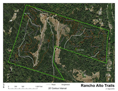 Mountain Bikers Of Santa Cruz Rancho Alto Map digital map