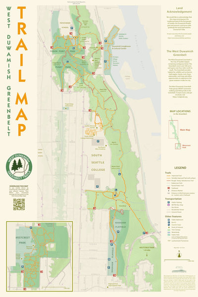 Trail Map - West Duwamish Greenbelt - Seattle, Washington Preview 1