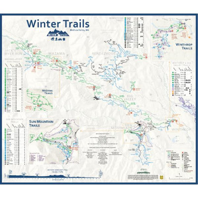 Mountains To Sound GIS llc Winter Trails Methow Valley, Washington - North America's Largest Nordic Ski Trail System bundle