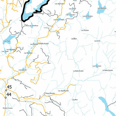 MRC Jacques-Cartier MRC de La Jacques-Cartier carte du TNO Lac croche digital map