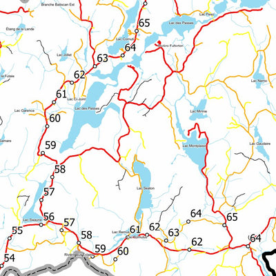 MRC Jacques-Cartier MRC de La Jacques-Cartier carte du TNO Lac croche digital map