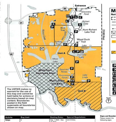 Muscatatuck NWR Hunt Map Preview 1