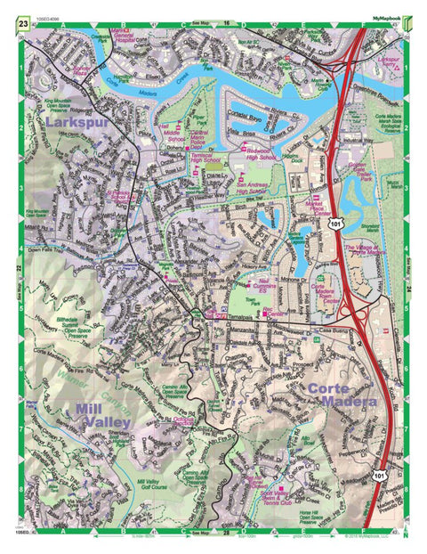 MyMapbook, LLC Marin Community Map Book, 626. Page 23 digital map