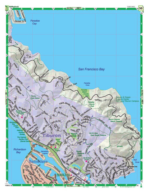 MyMapbook, LLC Marin Community Map Book, 668. Page 30 digital map