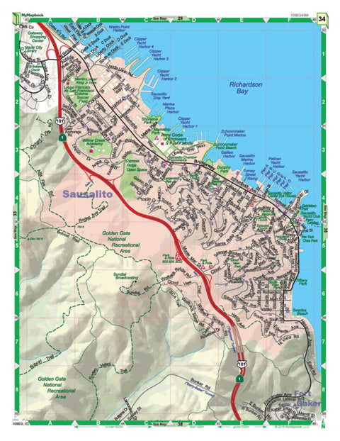 MyMapbook, LLC Marin Community Map Book, 707. Page 34 digital map