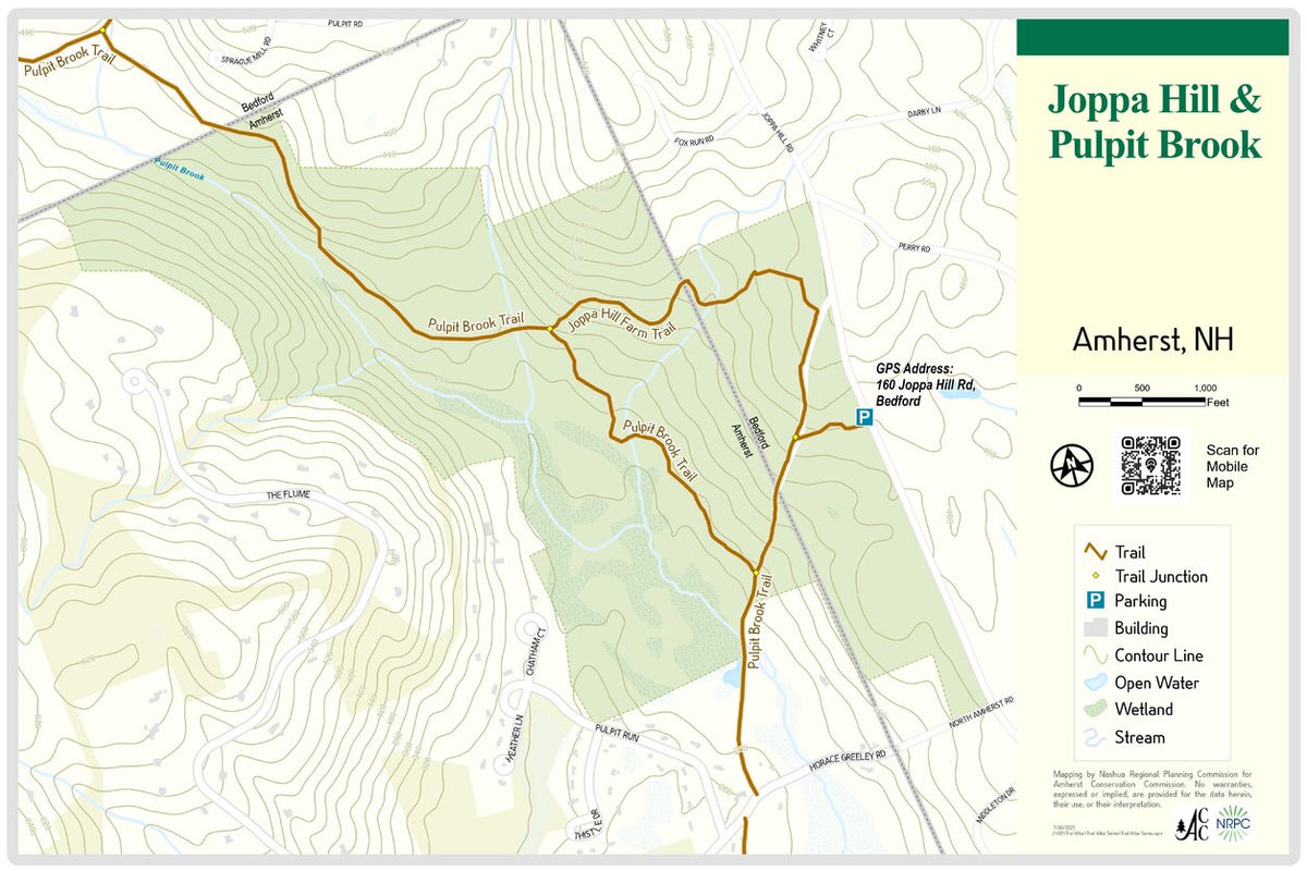 Amherst, NH - Joppa Hill & Pulpit Brook Map by Nashua Regional Planning ...