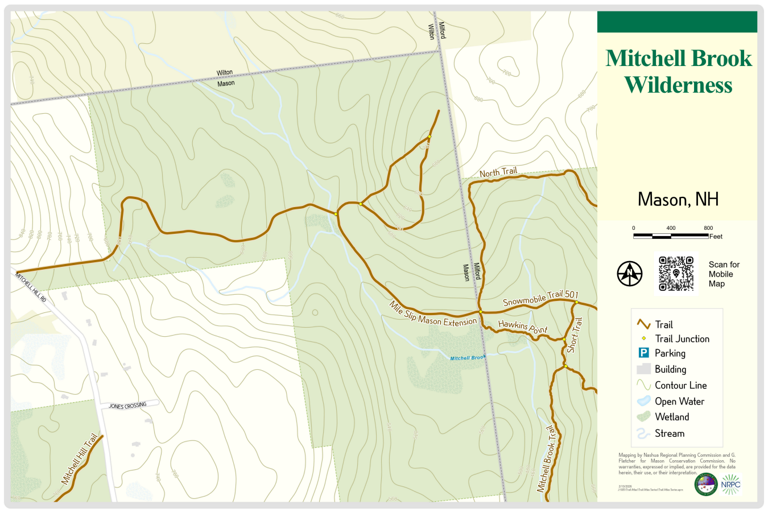 Nh Rpc Map Mason, NH - Mitchell Brook Wilderness Map by Nashua Regional Planning ...