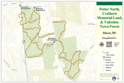 Mason, NH - Potter North, Crathern Memorial Land, & Valentine Town Forest Preview 1