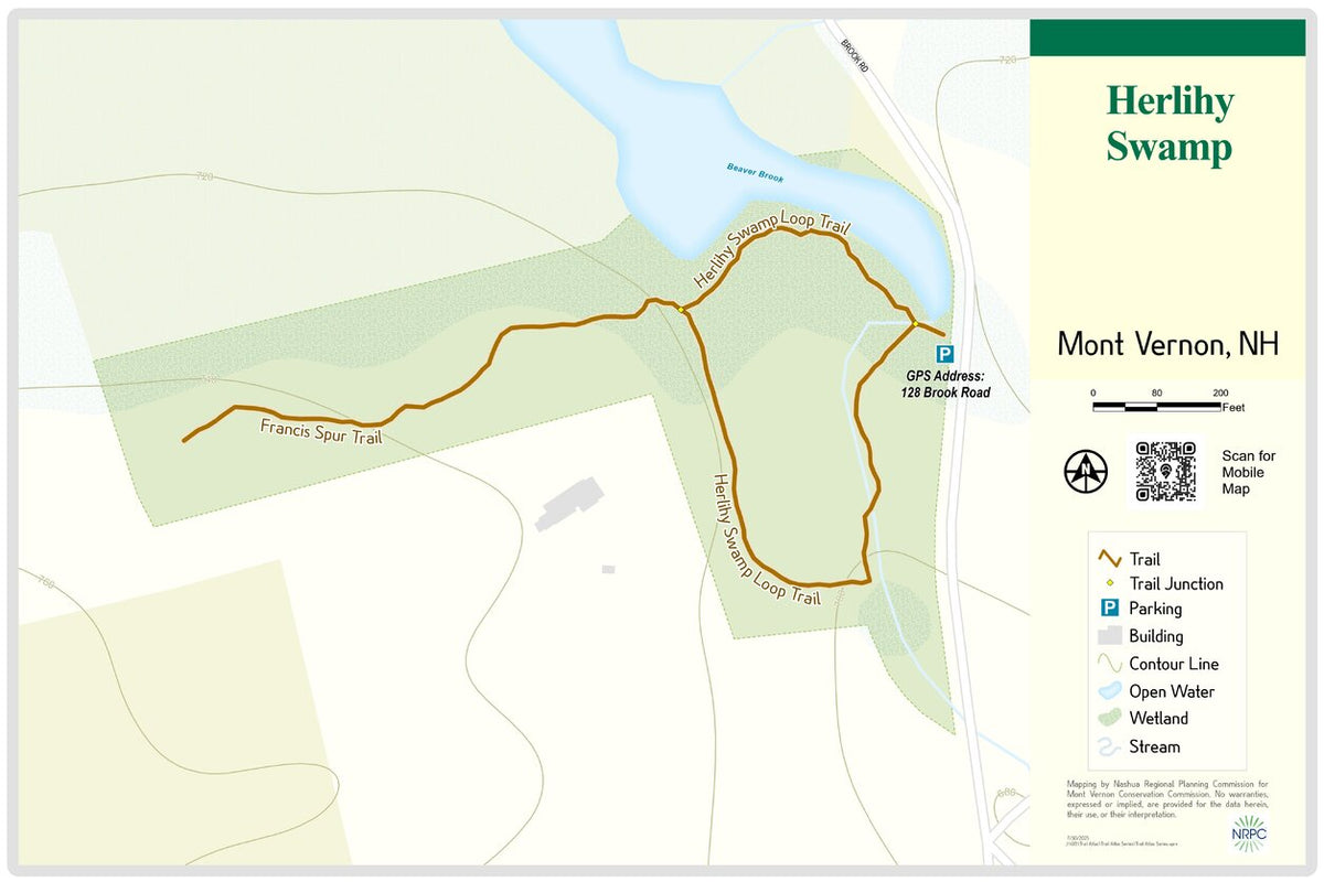 Nh Rpc Map Mont Vernon, NH - Herlihy Swamp Map by Nashua Regional Planning ...