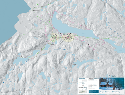 Carte de camping d'hiver du parc de la Gatineau / Gatineau Park Winter camping map Preview 1