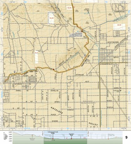 National Geographic 1010 PCT Scodie, Piute, and Tehachapi Mtns (map 09) digital map
