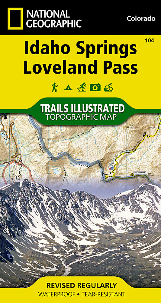 104 Idaho Springs, Loveland Pass Map by National Geographic Avenza