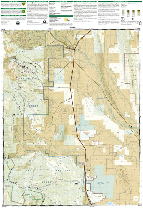 National Geographic 110 Leadville, Fairplay (east side) digital map