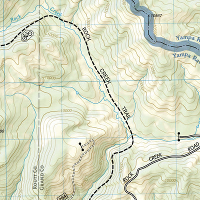 National Geographic 119 Yampa, Gore Pass (east side) digital map