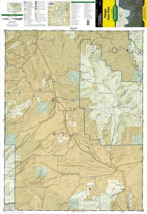 National Geographic 119 Yampa, Gore Pass (west side) digital map