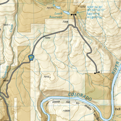 National Geographic 120 State Bridge, Burns (west side) digital map