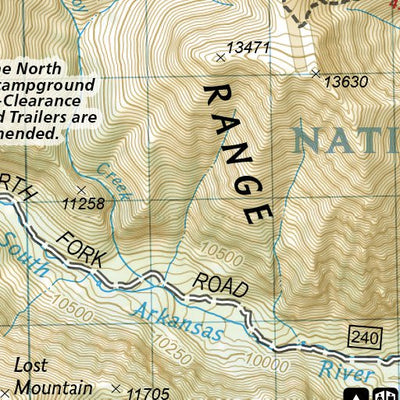 National Geographic 1203 Colorado Trail Collegiate Loop (map 04) digital map