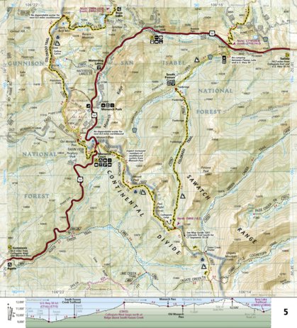 National Geographic 1203 Colorado Trail Collegiate Loop (map 05) digital map