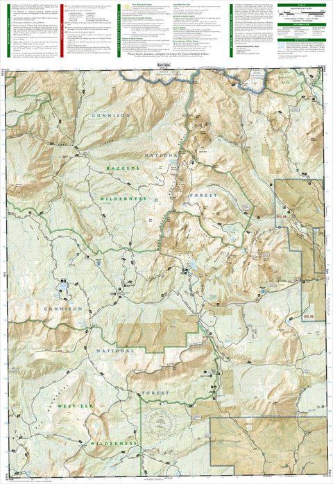 National Geographic 133 Kebler Pass, Paonia Reservoir (east side) digital map