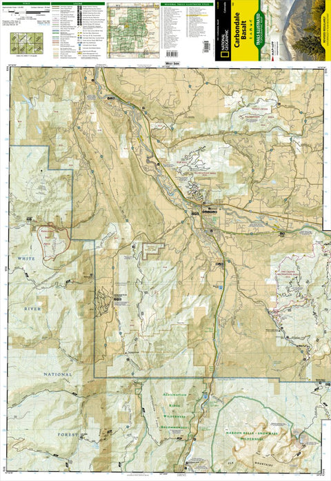 National Geographic 143 Carbondale, Basalt (west side) digital map