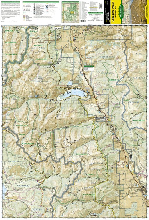 National Geographic 148 Collegiate Peaks Wilderness Area (east side) digital map