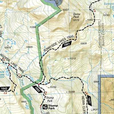 National Geographic 150 Flat Tops North (east side) digital map