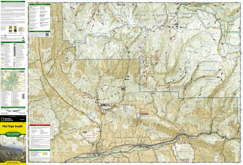 National Geographic 151 Flat Tops South (west side) digital map