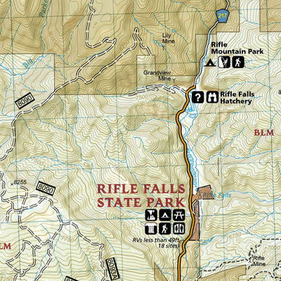 National Geographic 151 Flat Tops South (west side) digital map