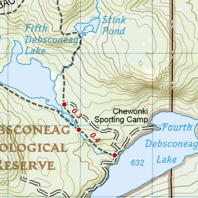 National Geographic 1513 AT Pleasant Pond to Katahdin (map 10) digital map