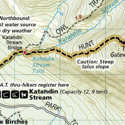 National Geographic 1513 AT Pleasant Pond to Katahdin (map 12) digital map
