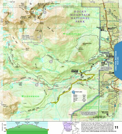 National Geographic 1701 Rocky Day Hikes (map 11) digital map