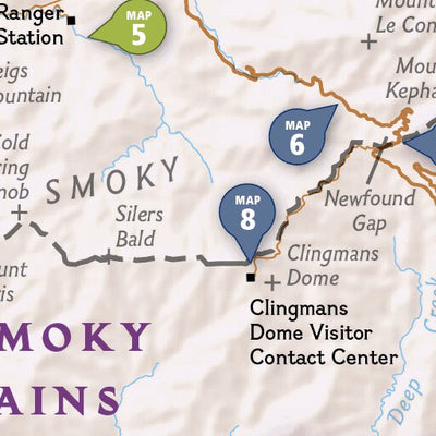 National Geographic 1702 Smokies Day Hikes (map 00) digital map