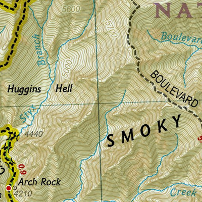 National Geographic 1702 Smokies Day Hikes (map 06) digital map