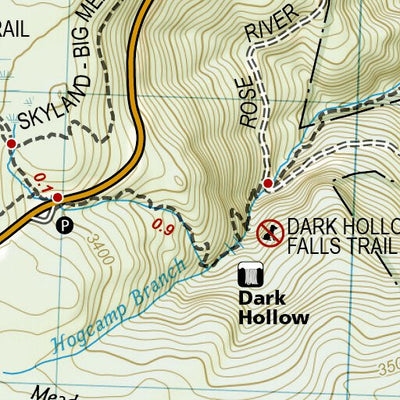 National Geographic 1703 Shenandoah Day Hikes (map 11) digital map