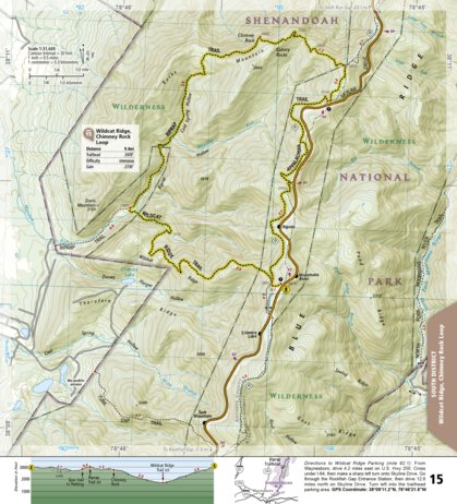 National Geographic 1703 Shenandoah Day Hikes (map 15) digital map