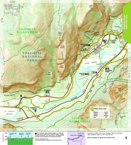 National Geographic 1704 Yoemite Day Hikes (map 01) digital map