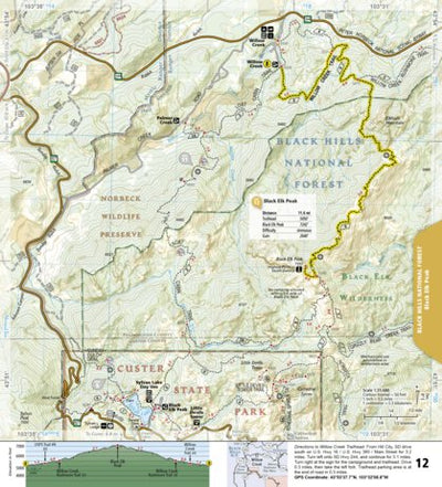 National Geographic 1707 Black Hills Day Hikes (map 10) digital map