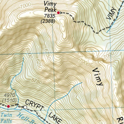 National Geographic 1708 Glacier Day Hikes (map 16) digital map