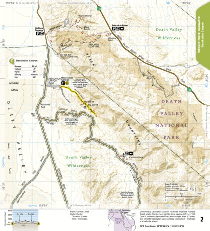 National Geographic 1709 Death Valley Day Hikes (map 02) digital map